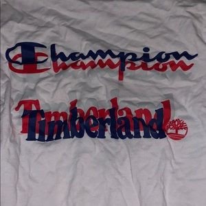 Champion/timberland white long sleeve